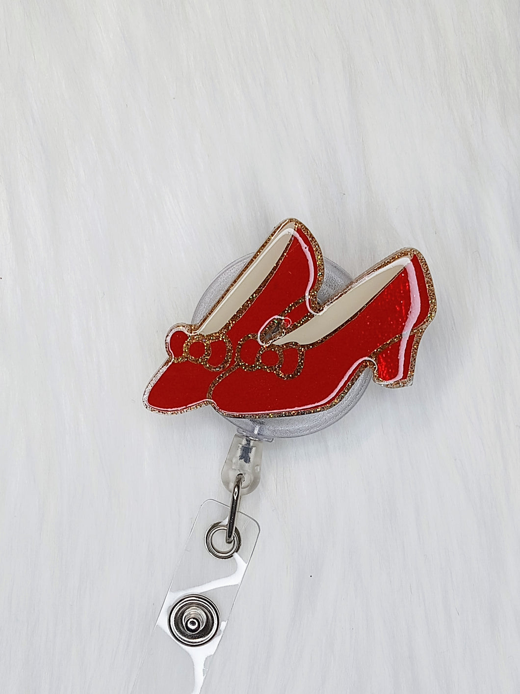 Ruby Red Slippers Badge Reel