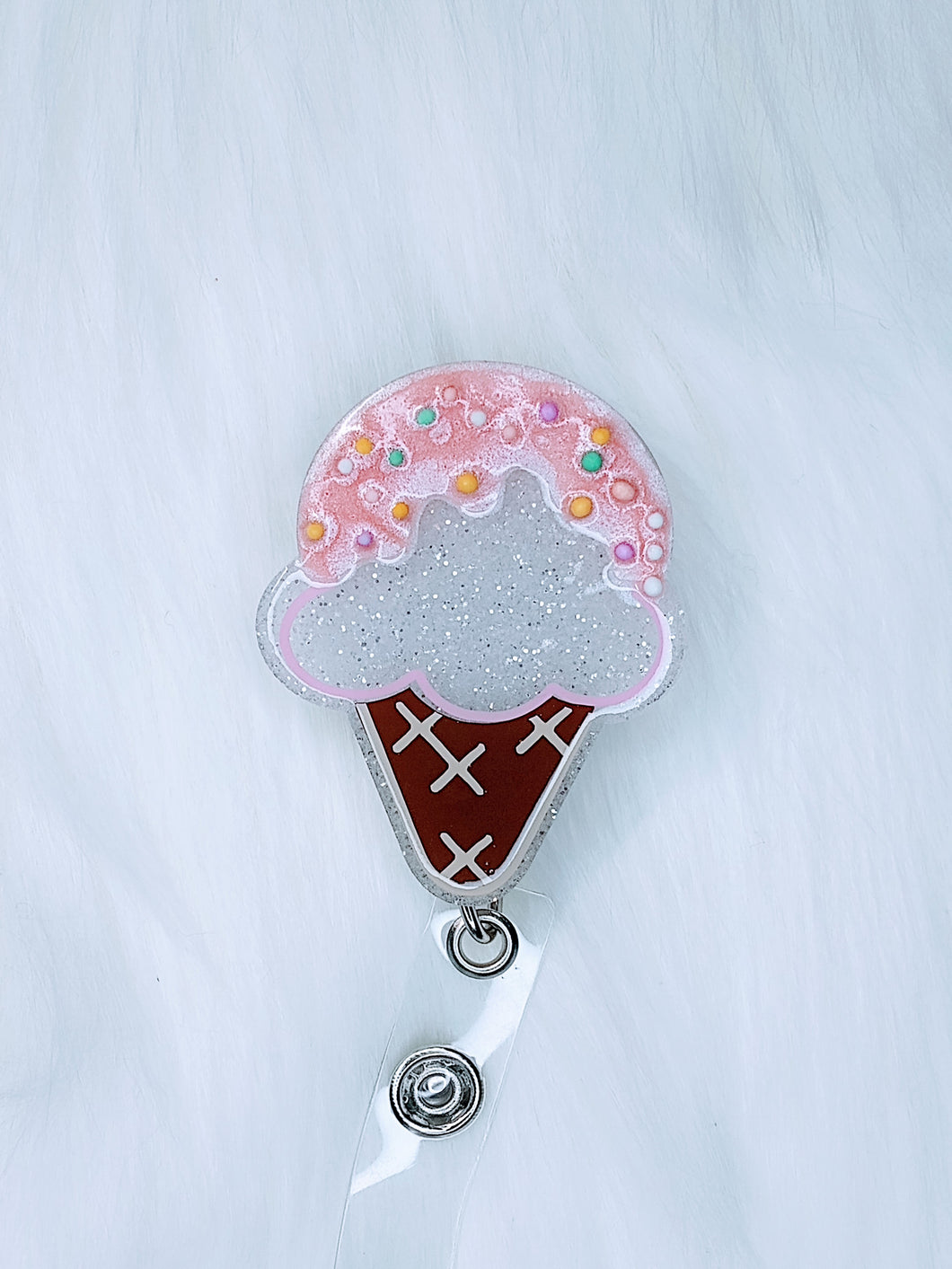Ice Cream Cone Badge Reel