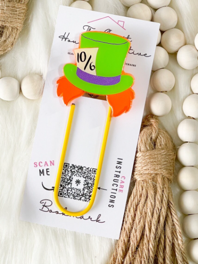 Mad Hatter glow-in-the-dark Bookmark