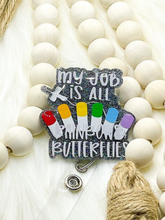 Load image into Gallery viewer, Rainbows &amp; Butterflies Badge Reel
