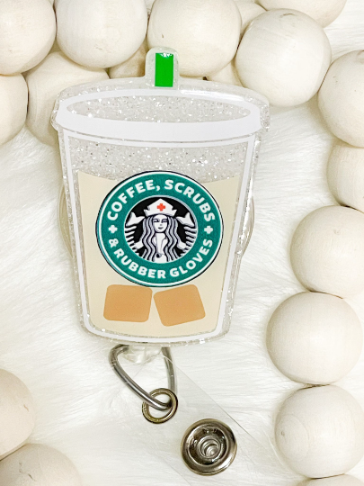 Iced Coffee Badge Reel
