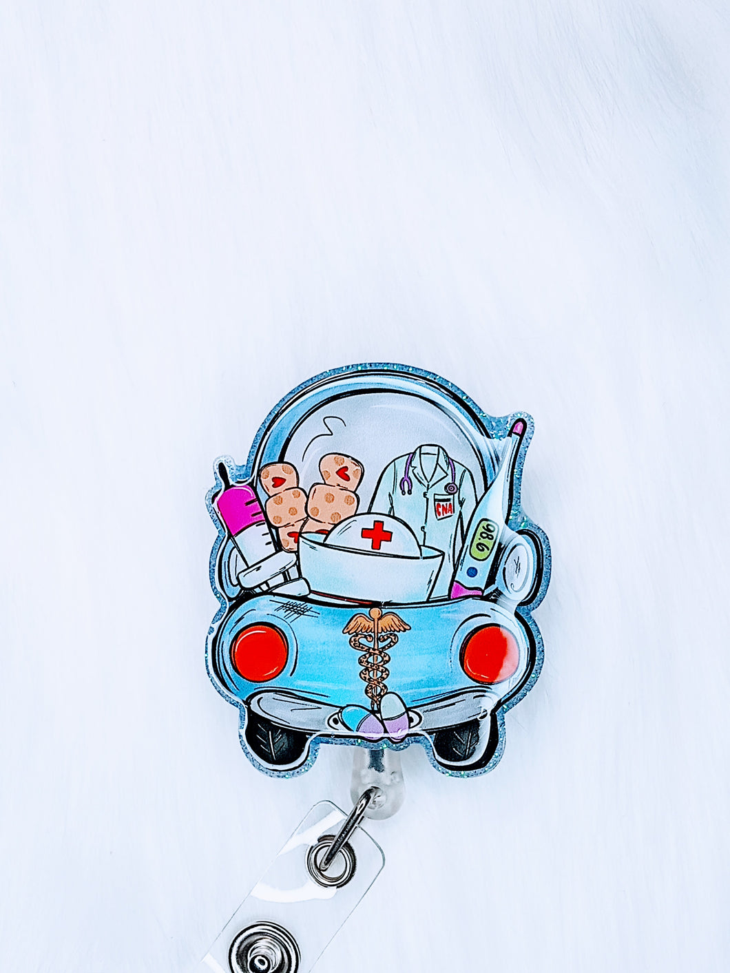 Nurse Truck Badge Reel